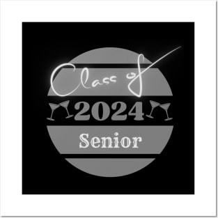 Class of 2024 senior black Posters and Art